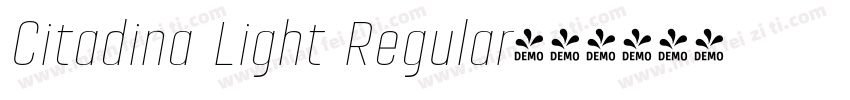 Citadina Light Regular字体转换